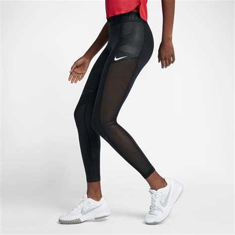 nike court power tight damen schwarz weiß|nike court tennis shoes.